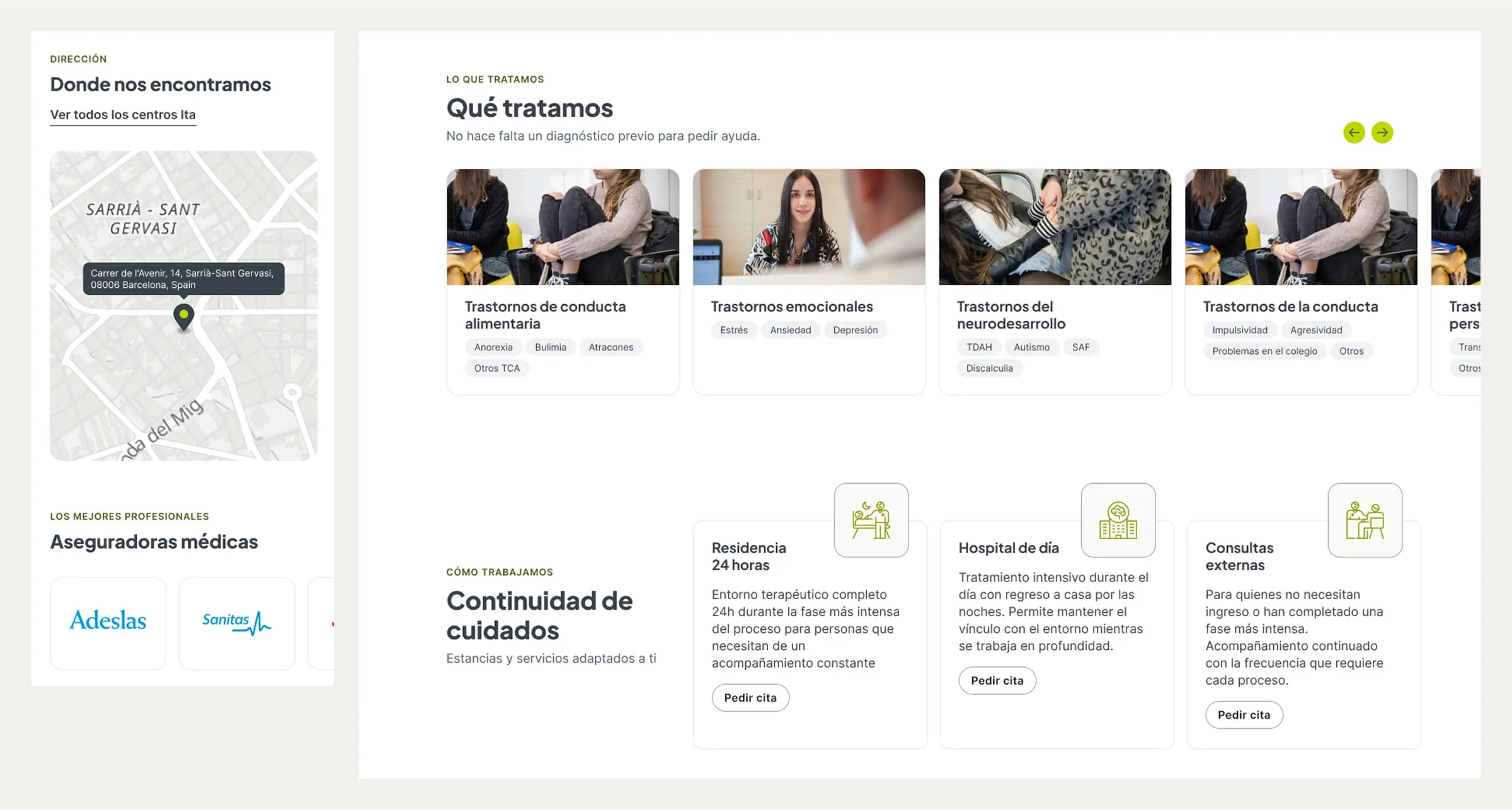 Ita redesign — treatments overview and continuity of care